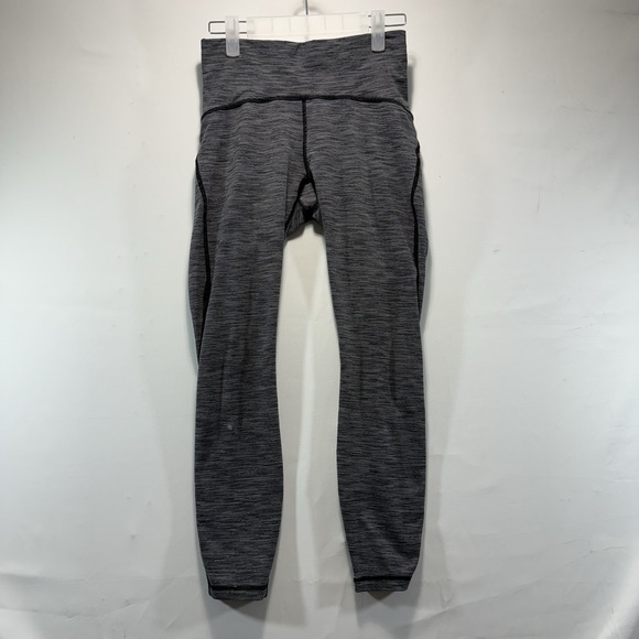 lululemon athletica Pants - Lululemon Train Times 7/8 Pant Size 6 WAFS Gray Black Slate Mesh Panels Leggings